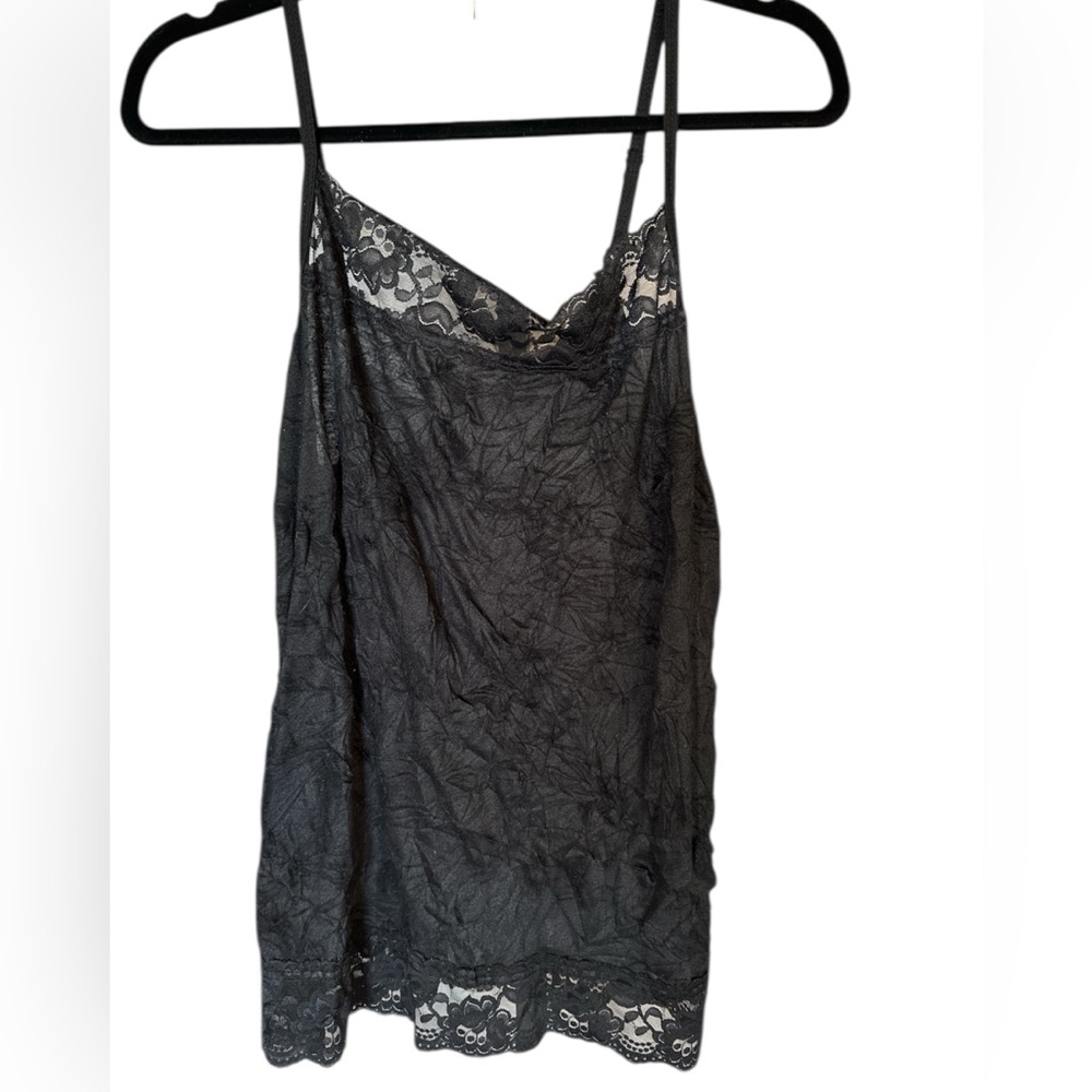 Black Lace Spaghetti Tank